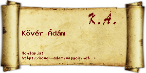 Kövér Ádám névjegykártya