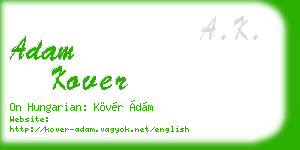 adam kover business card